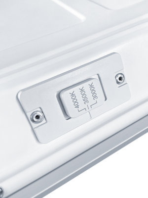 A CCT switch on the edge of a panel light